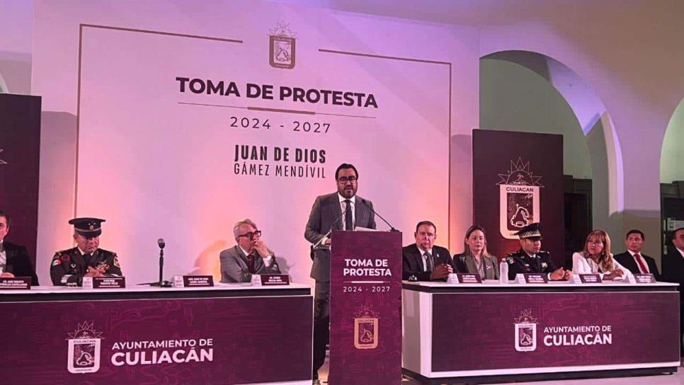 Juan de Dios Gámez rinde protesta como alcalde de Culiacán para el trienio 2024-2027