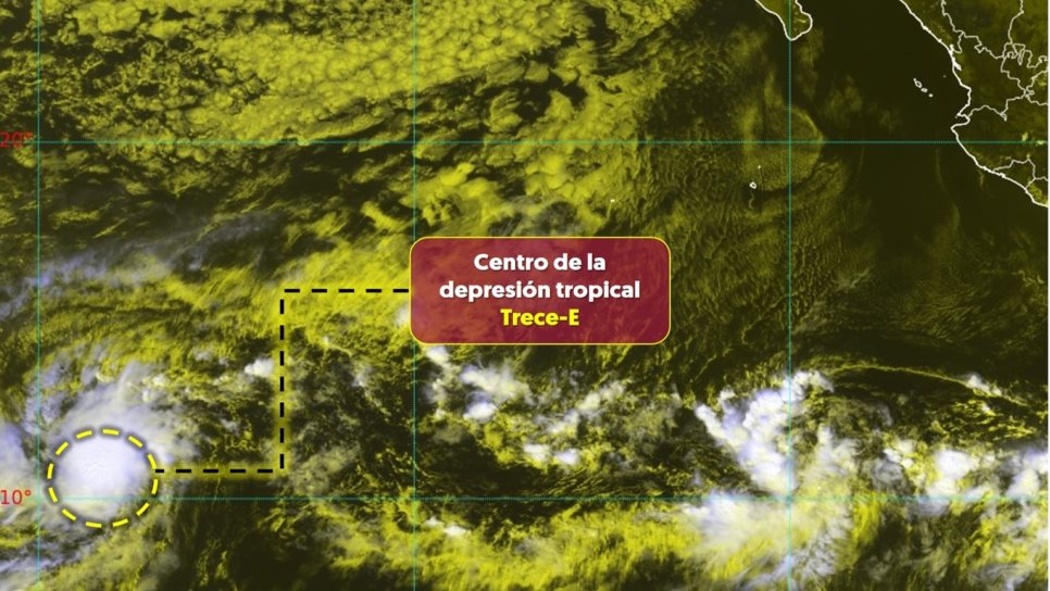 Se forma la depresión tropical Trece-E; ¿afectará a México?