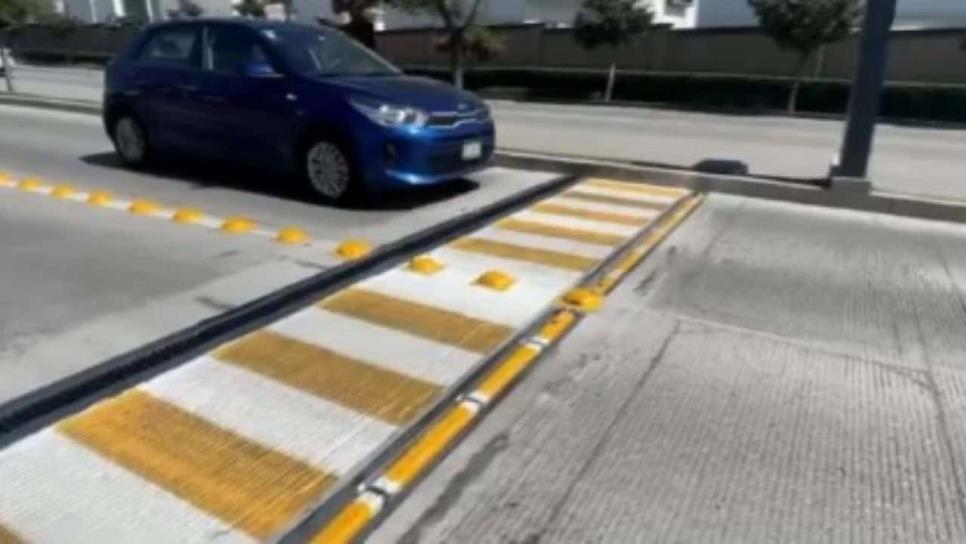 En esta ciudad de México colocan topes inteligentes para evitar conducir a exceso de velocidad