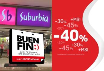 ¿Cuándo es el Buen Fin en Suburbia y que ofertas habrá?