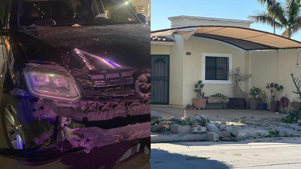 Hombre conducía ebrio y a exceso de velocidad y se impacta en Los Mochis