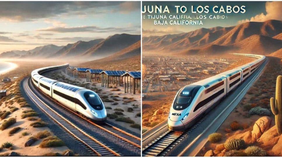 Así sería el tren Tijuana - Los Cabos, según la Inteligencia Artificial | FOTOS