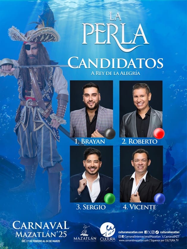 Carnaval de Mazatlan 2025 ellos son los candidatos al Rey de la