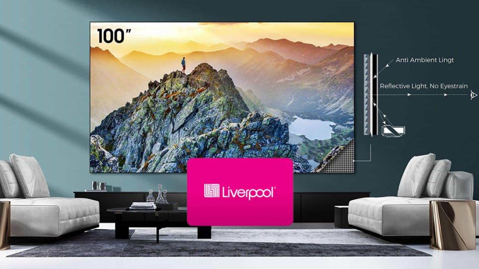 Liverpool remata pantalla de 100 pulgadas con un descuento del 50%