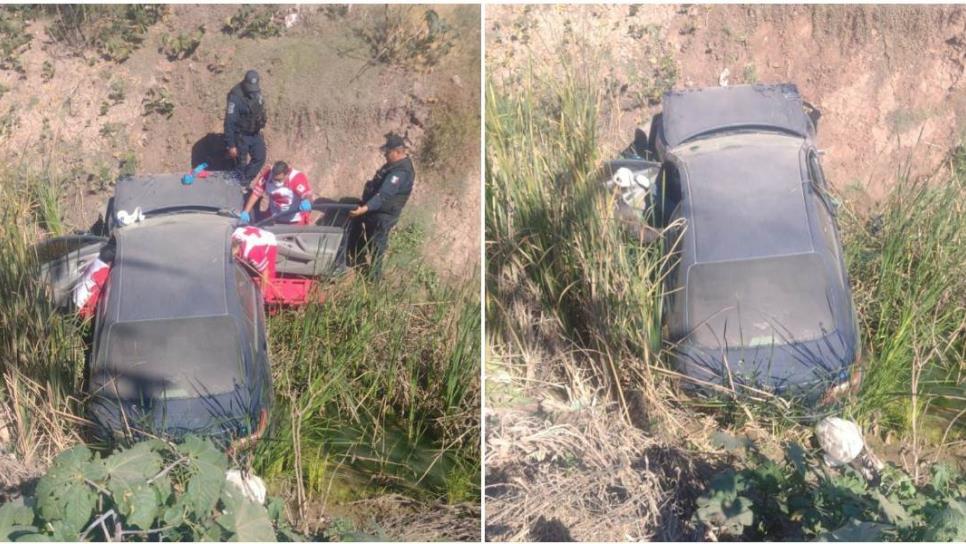 Joven termina con fracturas al caer a un dren agrícola en la 300 de Guasave