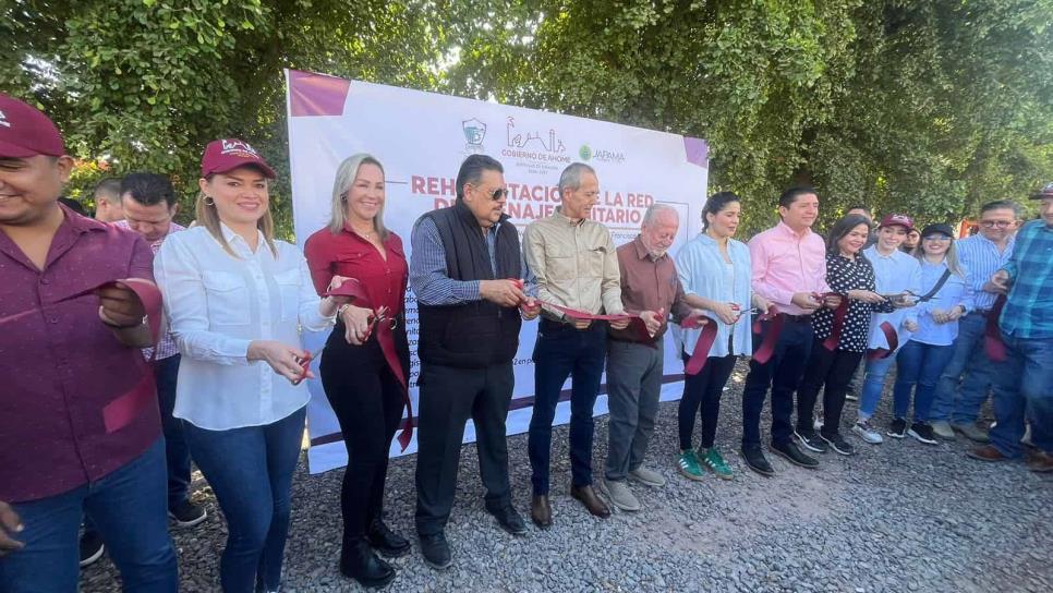 Habitantes del ejido Morelos en Los Mochis reciben rehabilitación de drenaje sanitario