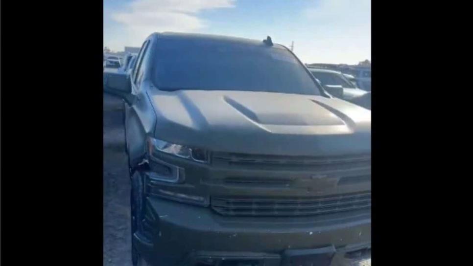 Camioneta clonada del Ejército Mexicano aparece en subasta en el estado de Texas | VIDEO