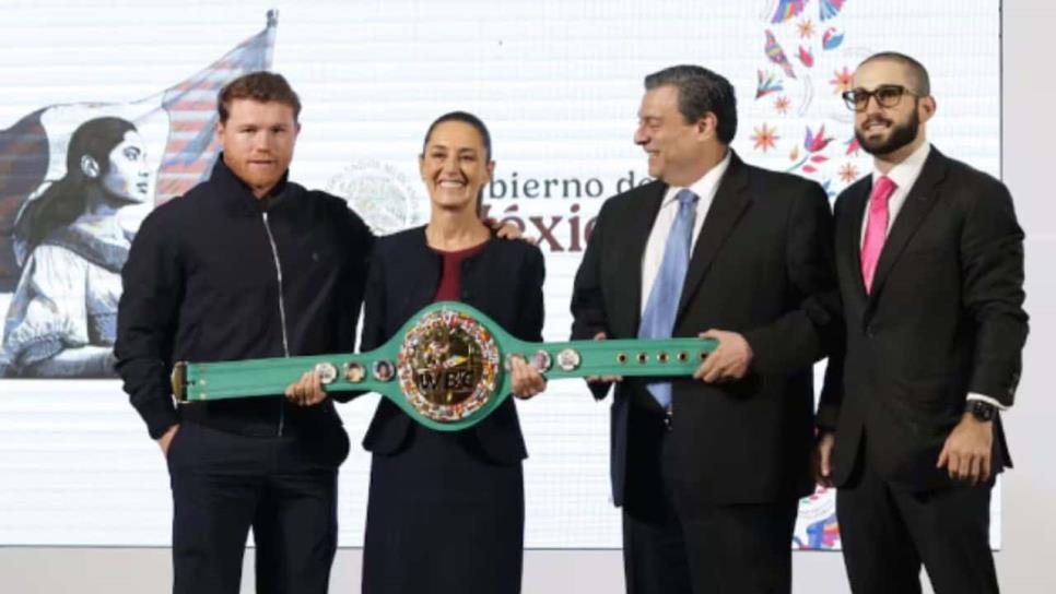 "Canelo" Álvarez llega a la mañanera; anuncia clase masiva de box y manda mensaje a Sinaloa