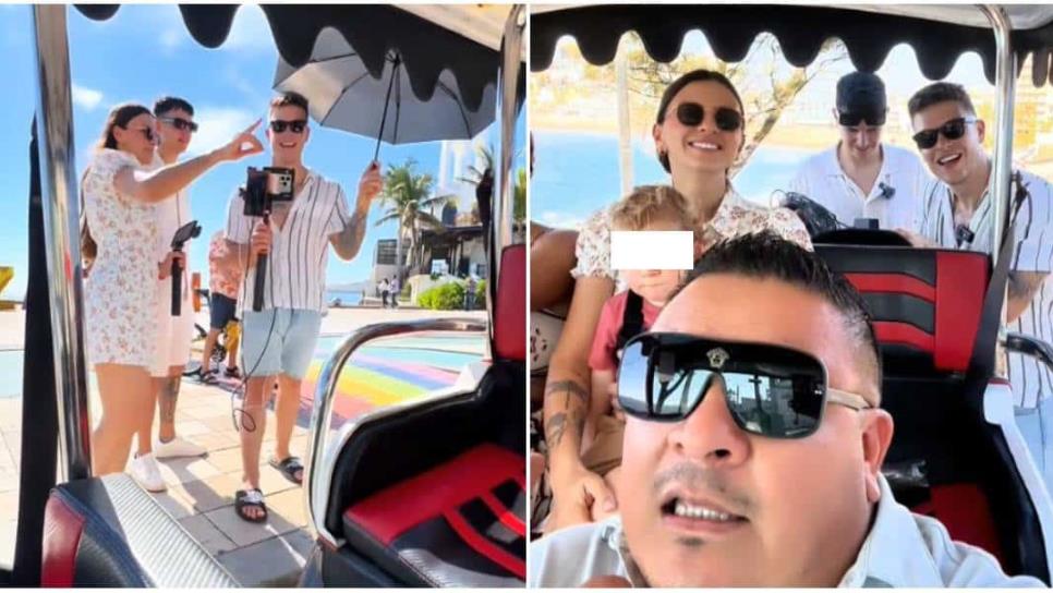 Conductor regala paseo en pulmonía a turistas españoles y resultan ser famosos influencers | VIDEO