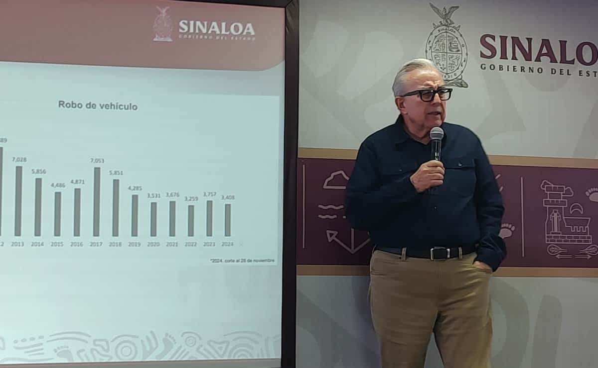 Rocha Moya destaca disminución de delitos en el último mes en Sinaloa
