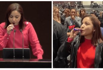 Diputada vapea como protesta en plena tribuna