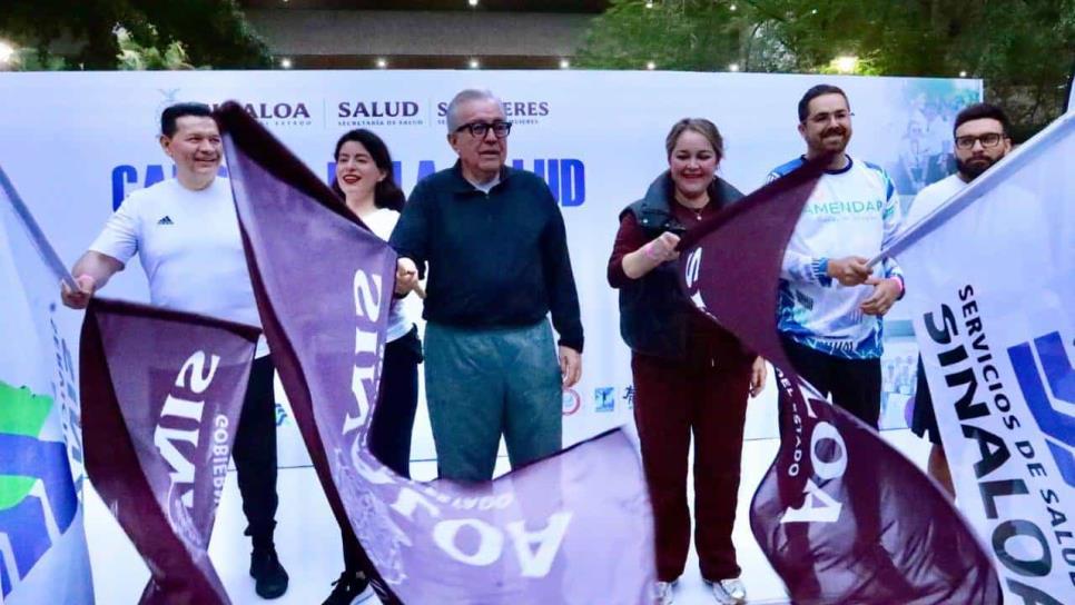 Rubén Rocha Moya participa en la Carrera de la Salud 2024