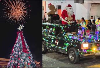 La magia de la Navidad ilumina El Rosario con desfile de luces y el encendido del pino navideño 