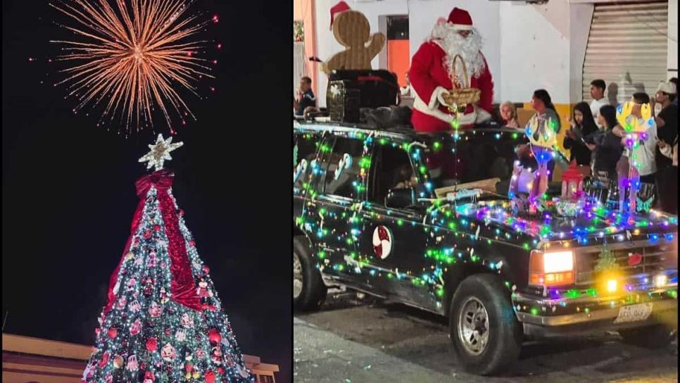 La magia de la Navidad ilumina El Rosario con desfile de luces y el encendido del pino navideño 