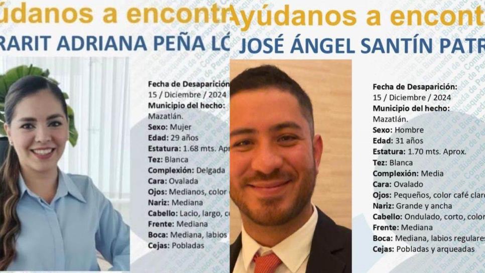 Desaparece en Mazatlán Merarit y José Ángel; sus familiares los buscan