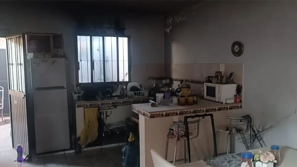 La cocina de la casa explotó.