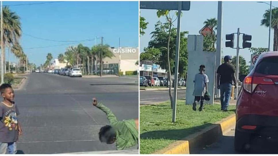 Niños y mujeres pedigüeños pasarán la Navidad en bulevares de Los Mochis