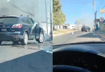 Se prende una camioneta en la zona sur de Culiacán