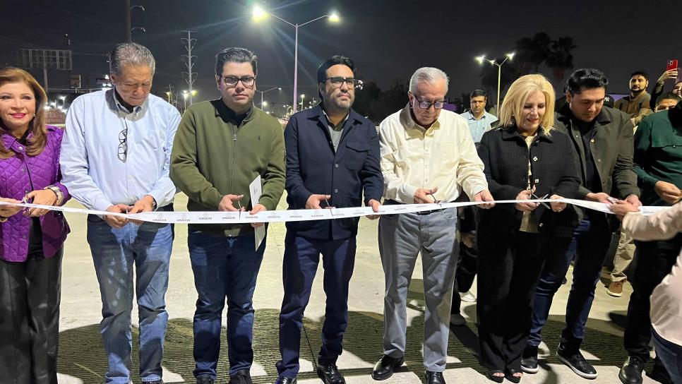 Rocha Moya inaugura el Paso Deprimido México 15, en Culiacán