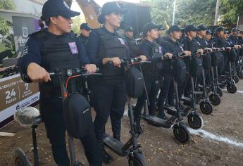 Con 30 policías en patines, ponen en marcha el programa Red Púrpura en Culiacán