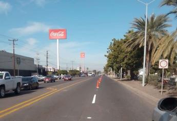 Así quedó la avenida Independencia en Los Mochis tras nueva señalética