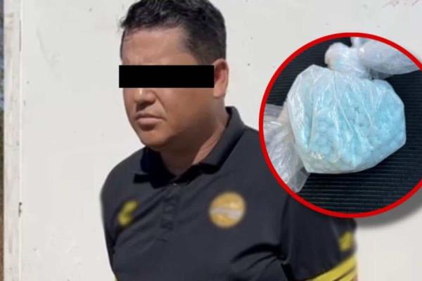 Detienen a sujeto y encuentran en su vehículo una bolsa llena de pastillas de fentanilo, en Culiacán