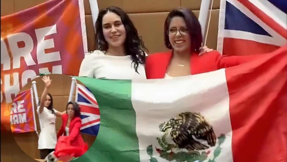 Gimnasta mexicana tira la bandera de México cuando su hermana recibía la nacionalidad británica  