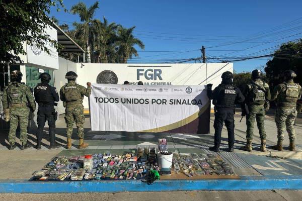 Aseguran droga diversa y otros artículos ilegales en La Palma Navolato