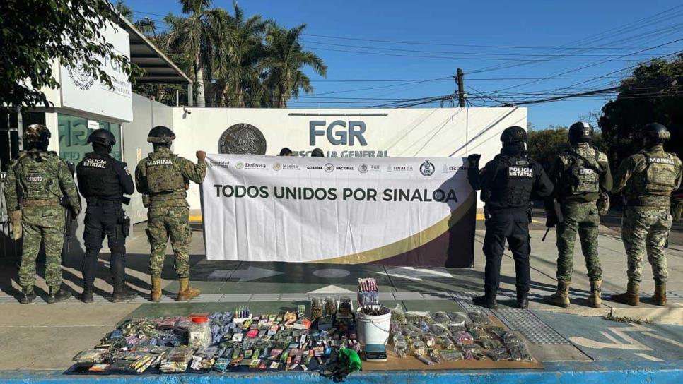 Aseguran droga diversa y otros artículos ilegales en La Palma Navolato