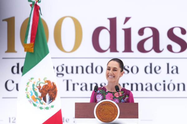 Es un honor caminar junto con nuestra presidenta: Rocha Moya tras el informe de los 100 días