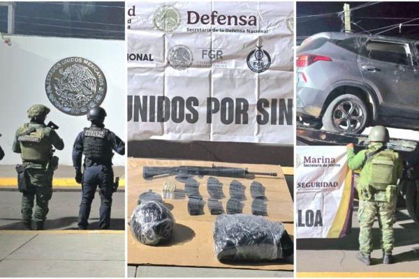Dos militares lesionados, dos vehículos y un fusil asegurado, tras enfrentamiento en Costa Rica, Culiacán