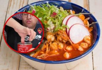 Este es el pozole en lata que está listo para disfrutarse en casa sin tener que cocinar |VIDEO