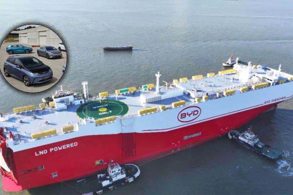 BYD sorprende al construir el barco de carga más grande del mundo; puede llevar hasta 9200 autos