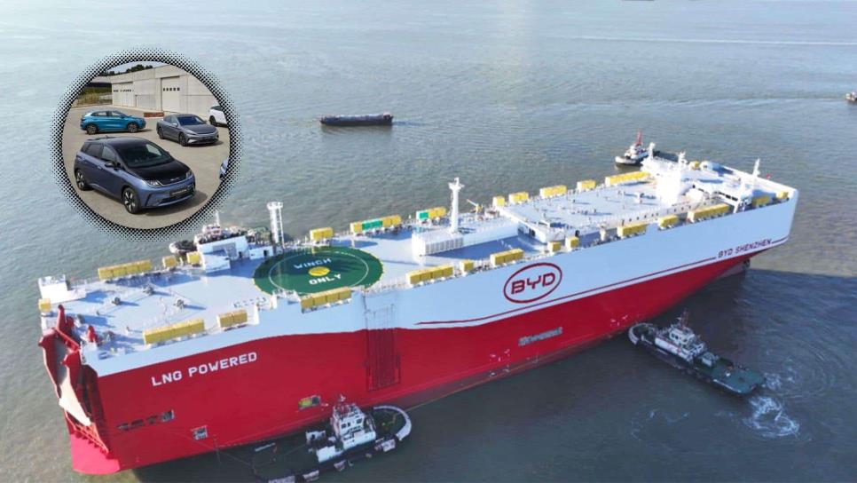 BYD sorprende al construir el barco de carga más grande del mundo; puede llevar hasta 9200 autos