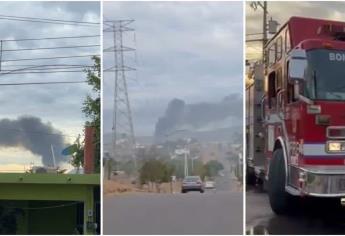 Se prende una bodega en la colonia Miguel de la Madrid en Culiacán