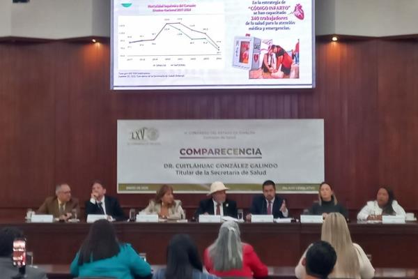 Secretario de Salud destaca en comparecencia inversión de más de 280 MDP en equipamiento de hospitales