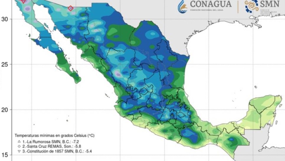 Se espera nuevo frente frío este fin de semana en México