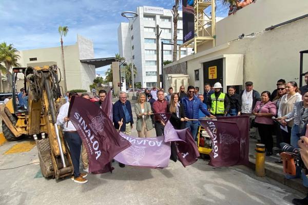 Arranca gobernador Rubén Rocha Moya construcción de cárcamo frente a Conapesca en Mazatlán