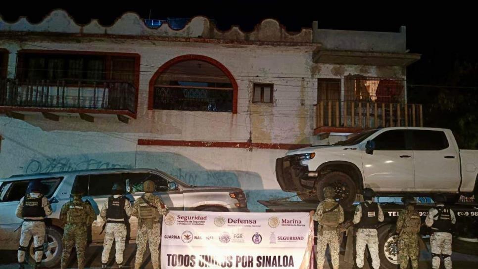 Militares aseguran 20 vehículos en San Francisquito, Mazatlán