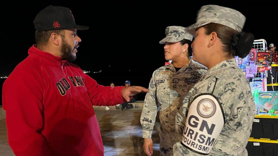 Con proximidad social, la Guardia Nacional garantiza estancia segura en Mazatlán