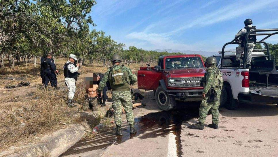 Enfrentamiento entre civiles armados y fuerzas federales en Escuinapa deja 5 lesionados y un detenido