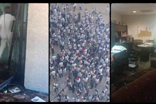 Manifestantes destrozan oficinas de Palacio de Gobierno, exigen justicia por Gael y Alexander