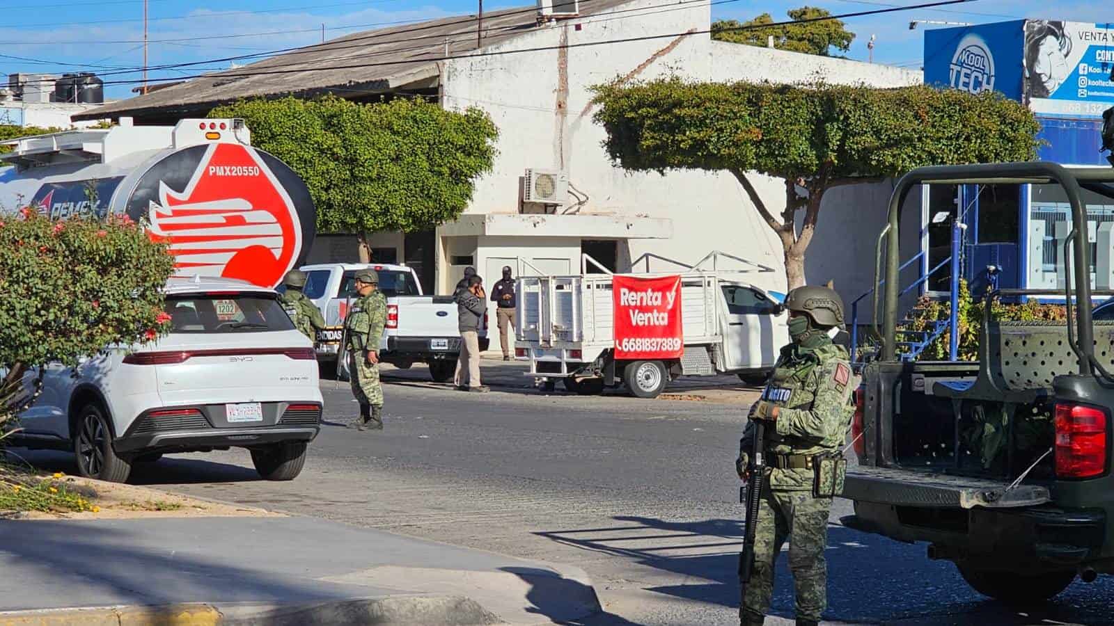 Los efectivos militares en el operativo.