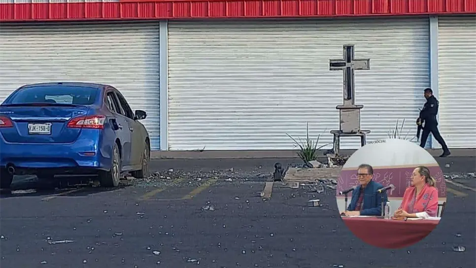 Explosión en el estacionamiento de City Club dejó un carro baleado y dañado: Seguridad Pública