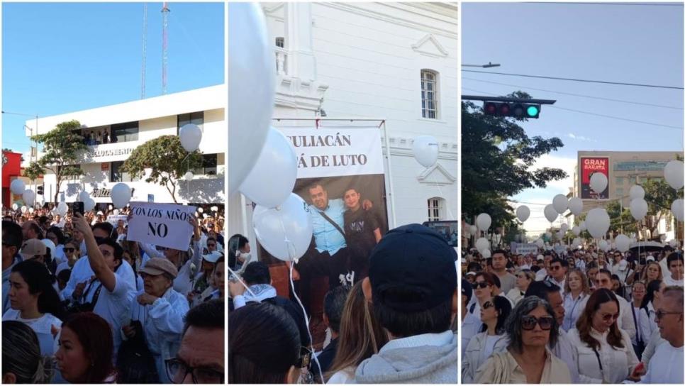 Marchan por la paz en Culiacán; exigen justicia por asesinado de Gael, Alexander y su padre