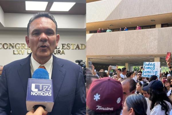 Manifestación en Palacio de Gobierno es producto de la indignación de los sinaloenses: Sergio Torres
