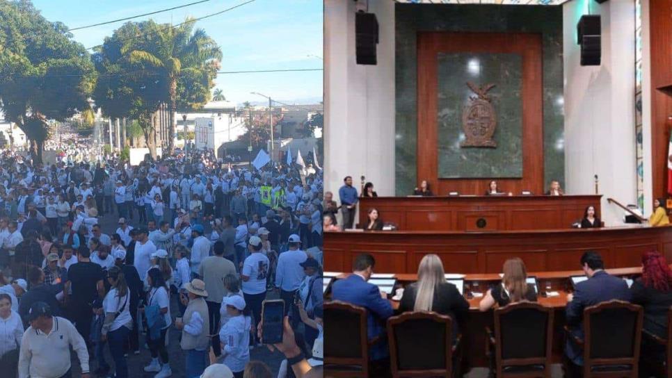 Así reaccionan los Grupos Parlamentarios del Congreso ante manifestación masiva en Culiacán