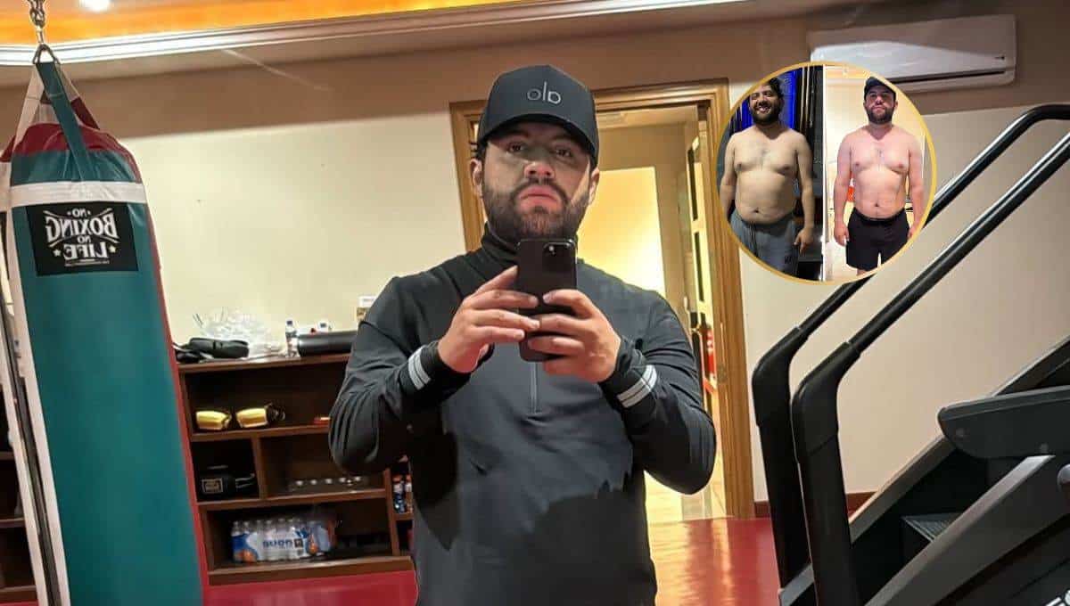 FOTO: Temática. El cantante de regional mexicano muestra su cambio físico tras someterse al reto fit de Beto Sierra.