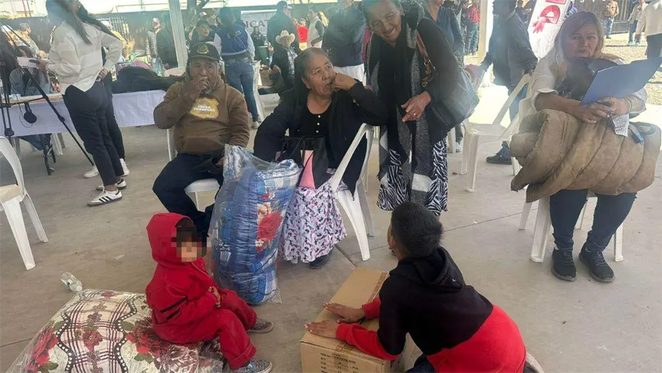 Foto: Durante la mañana de este jueves 30 de enero se realizó al Brigada del Bienestar en el municipio de Juan José Ríos, en dónde se entregaron los apoyos invernales