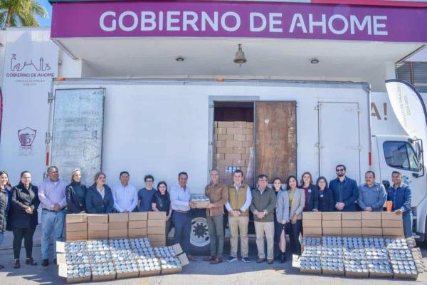 Ahome recibe donativo de 11 toneladas de atún